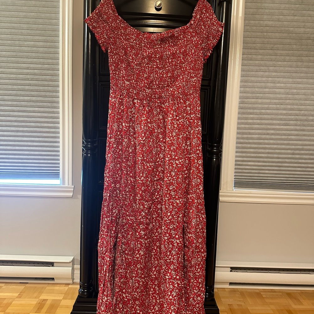 SHEIN peasant dress - red and white floral - size 2X